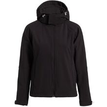 Куртка женская Hooded Softshell черная, размер S