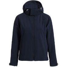 Куртка женская Hooded Softshell темно-синяя, размер S