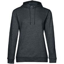 Толстовка с капюшоном женская Hoodie, серый меланж (антрацит), размер XS