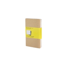 Записная книжка Moleskine Cahier (в клетку, 3 шт.), Pocket (9х14см), бежевый