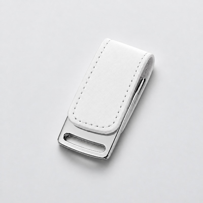 Флеш-карта USB 2.0 16 Gb с магнитным замком "Vigo", белый/серебристый